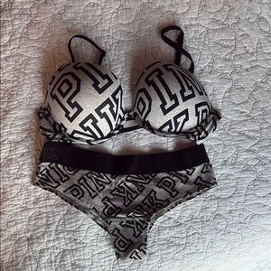 Victoria's Secret Black and Gray Panties